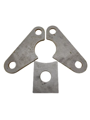 Shock Mount Plates, 1/8 in steel, 1/2 in holes, 3-3/16 in between holes, Top, Front, Pair - PPM045SM