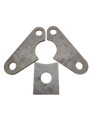 Shock Mount Plates, 1/8 in steel, 1/2 in holes, 3-3/16 in between holes, Top, Front, Pair