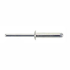 Rivets, 3/16 in, 3/8 in  OD Head, 5/8 in - 3/4 in Extra Long Grip, Mill Finish, 250/box
