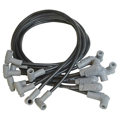 Spark Plug Wire Set, Super Conductor, Spiral Core, 8.5 mm, Black, 90 Degree Plug Boots, HEI Style Terminal, Small Block Chevy, Kit - MSD35593