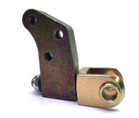 Clevis Shock Mount, 1in. Thick Steel, Flat Black, Each.