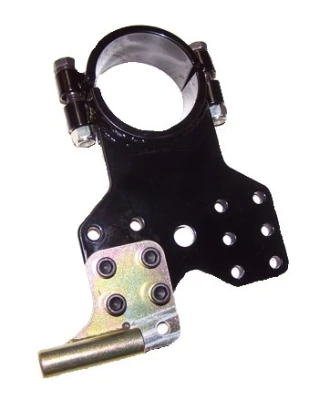 Shock Clamp Bracket, Adjustable, Steel, Black Powder Coated, 3 in ID, with shock mount - PPM4050-2