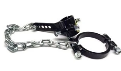 Limit Chain, 1.75 in, 3 in 2 pc. Retainer Ring, 3/16 in Chain, Steel, Black Powder Coated, Kit - PPM0175-LC