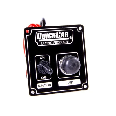 Switch Panel, Dash Mount, 3.375 x 3.625 in, 1 Toggle / 1 Momentary Button, Black, Each - QCP-50-802