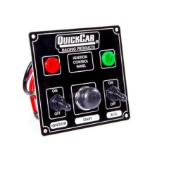 Switch Panel, Dash Mount, 4.625 x 4.375 in, 2 Toggles / 1 Momentary Button, Indicator Lights, Black, Each
