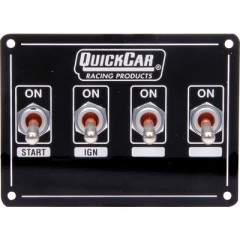 Switch Panel, Extreme, Dash Mount, 4-1/8 x 3 in, 3 Toggles / 1 Momentary Toggle, Black, Kit