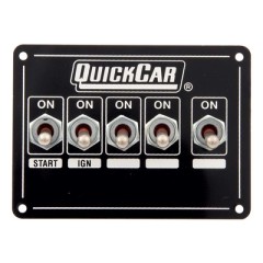Switch Panel, Extreme, Dash Mount, 4.125 x 3 in, 3 Toggles / 1 Momentary Toggle / 1 Crossover, Black, Each