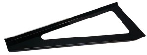 Rear T-Bar Breakaway, Pre Drilled, .080 Aluminum, Black Powder Coated, Dirt Late Model / Longhorn Style, Each