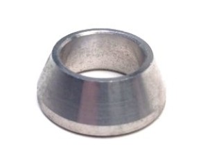 Rod end bushing, Tapered, Aluminum, 5/8 in ID., 5/8 in tall