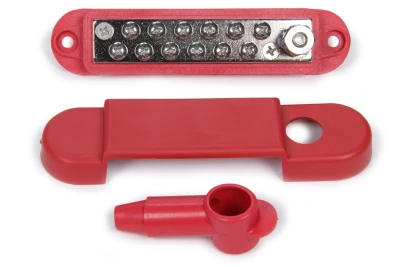 Terminal Block, 12 Wire, Boot / Cover, Red, Kit - QCP-57-8012