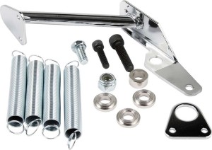 Throttle Return Spring Kit, Carb Mount, 4 Springs, Steel, Chrome, Kit.