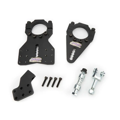 Trailing Arm Bracket, Split, Axle Mount, Clamp-On, Passenger Side, Adjustable, Hardware Included, Steel, Black Powder Coat, Universal, Each. - BSB7360R