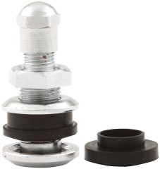 Valve Stem, Bolt-On, 1/2 or 5/8 in Rim Hole, Brass, Chrome, Each.