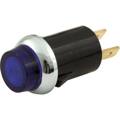 Warning Light, 12V, 3/4 in Diameter, Blue, Quickcar Gauges, Each - QCP-61-702