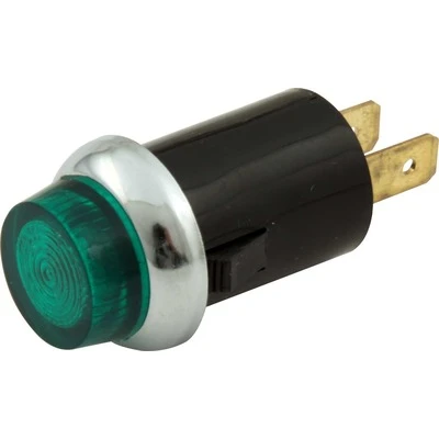 Warning Light, 12V, 3/4 in Diameter, Green, Quickcar Gauges, Each - QCP-61-709