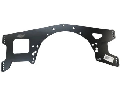Warrior (2007 & Up) Mid Plate, Chevy and Ford Bolt Pattern, 1/2in. Adjustments, Black, 1/4in. Aluminum, Each. - PPM1335