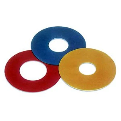 Water Outlet Restrictors, 2-1/8 in OD, 5/8 in 3/4 in 1 in ID, Aluminum, Blue / Gold / Red Anodized, Small Block Ford / GM V6 / V8, Set of 3 - PPM626-18583440