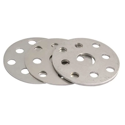 Water Pump Pulley Shim, 1/16 in and 1/8 in Thick, 5/8 in and 3/4 in Shaft, Aluminum, Natural, Ford / GM Water Pumps, Set of 3 - PPM626-31064