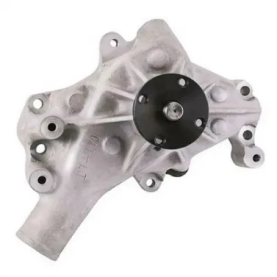 Water Pump, Mechanical, 3/4 in Bearing turned to 5/8 in Pilot, Long Design, Aluminum, Natural, Small Block Chevy, Bolts & Gaskets, Each - PPM626-5590