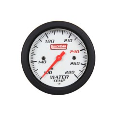 Water Temperature Gauge, Extreme, 100-280 Degree F, Mechanical, Analog, Full Sweep, 2-5/8 in Diameter, White Face, Built-in Warning Light, Each