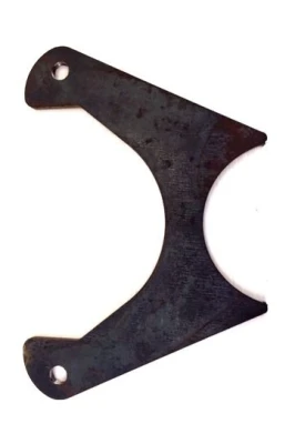 Caliper Bracket, 7 in, Big GM, D52 Style, 1/4 in thick, Steel, Fits 3.5 in OD tube, Each, Weld on - PPM-073BK