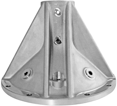 Permanent Mold Machined Side Bell, Closed Axle, Driver Side, 8 Rib, Aluminum, Natural Finished, Winters 10in. Quick Change, Each. - WIN12080M