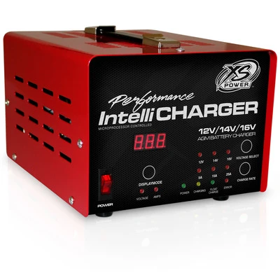 Battery Charger, IntelliCharger, AGM, 12V / 16V, 5 amps / 15 amps / 25 amps, Digital Indicator Lights, 3 Step Charging Program, Each. - XS-1005