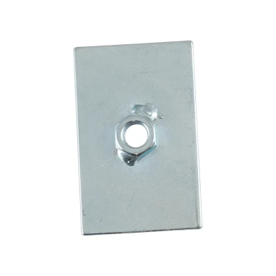 Zamp Plate w Nut Rectangle 80.5 X 50.8 for Race Seat Harness Black - ZAM-HARNPLATEREC