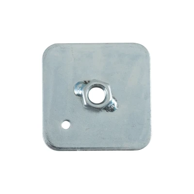 Zamp Plate w Nut Square 65 X 65 for Race Seat Harness Black - ZAM-HARNPLATESQR
