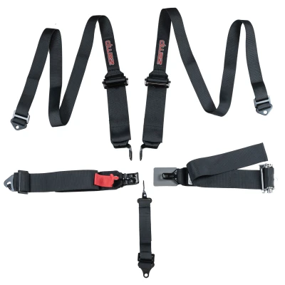 Zamp Race Seat Harness Black 3"/2" Ratchet Left 5 Poinrt SFI 16.1 - ZAM-HARN06S003
